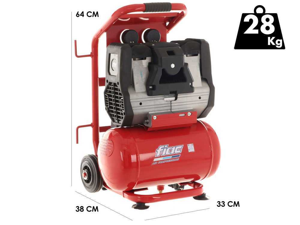Bezolejový kompresor, velmi tichý - SILENT, kompaktní dílenský kompresor s 10l. tlakovou nádobou, výkon 230l./min., 9 bar, 230V, 2 Hp, 59dB., Magnum XS258 FIAC